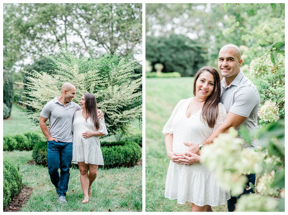 White Maternity Dress; Maternity Pictures; Oatlands;