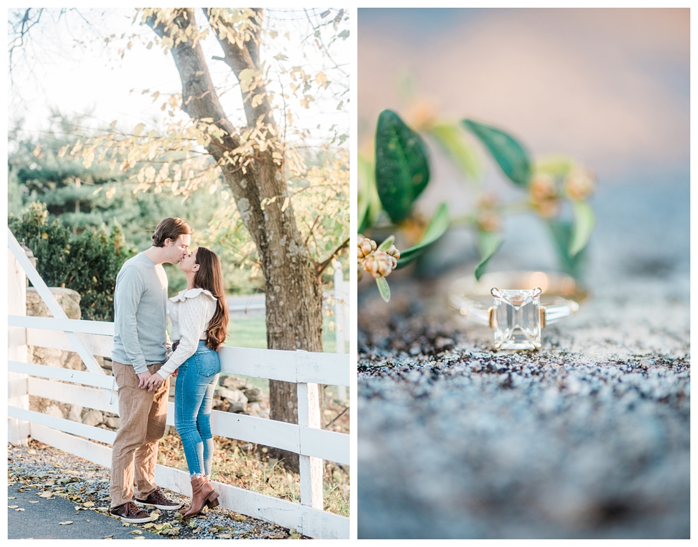 Engagement Ring; Marriage Proposal; Fall Engagement Photos; L'Auberge Provencale Bed & Breakfast;
