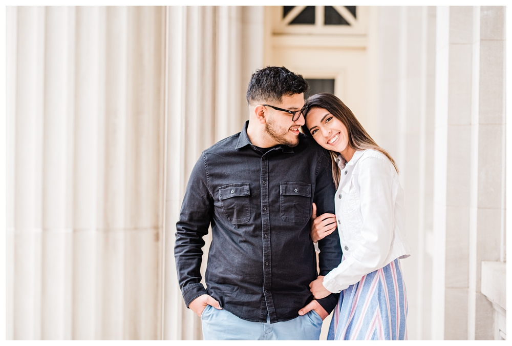 downtown winchester engagement session; winchester engagement photographer; architecture;