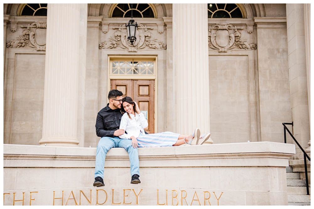 Handley Regional Library; Downtown Winchester; Winchester engagement session; Winchester wedding photographer;