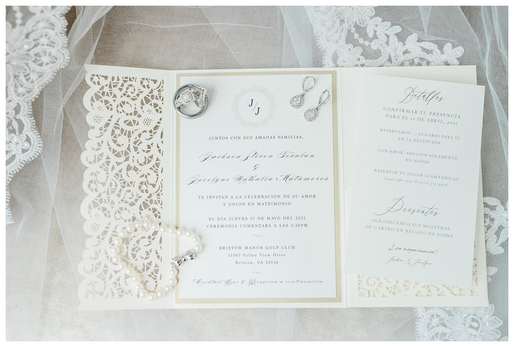 Wedding Invitation Suite; Bridal Details;