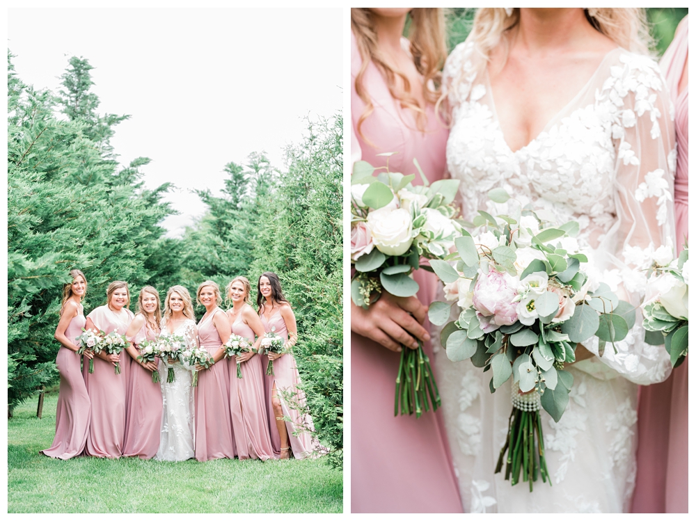 Elmwood Farm Wedding; Maryland Weddings; Dusty rose wedding;