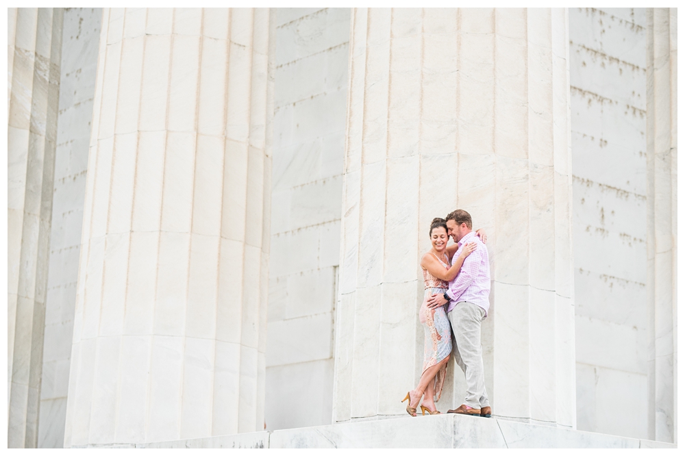 Lincoln Memorial; DC Engagement Session; Lincoln Memorial engagement;