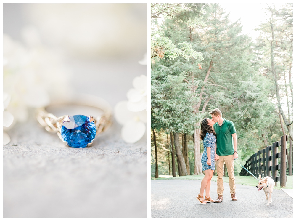 Leesburg engagement session; blue engagement ring; blue stone; blue diamond;