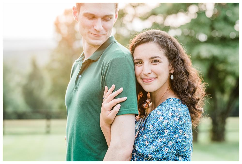 golden hour engagement session; sunset engagement session; love in loudoun; oak barn at loyalty;