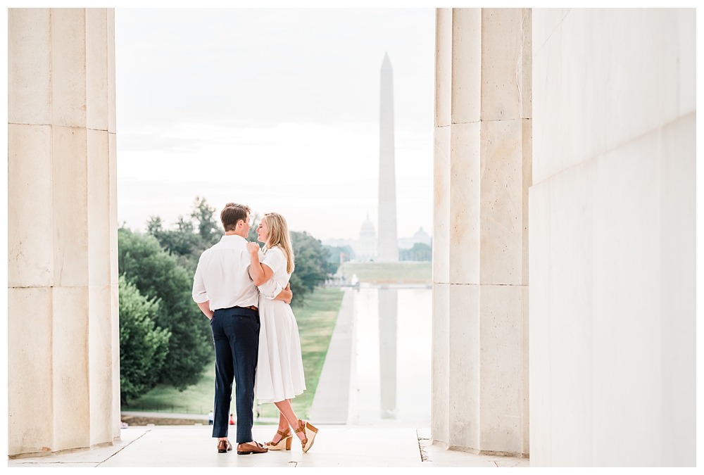 Lincoln Memorial, Lincoln Memorial Engagement Session, DC Engagement Photographer, Reflecting Pool, Washington D.C. engagement session, DC Engagement Session, Washington Monument,