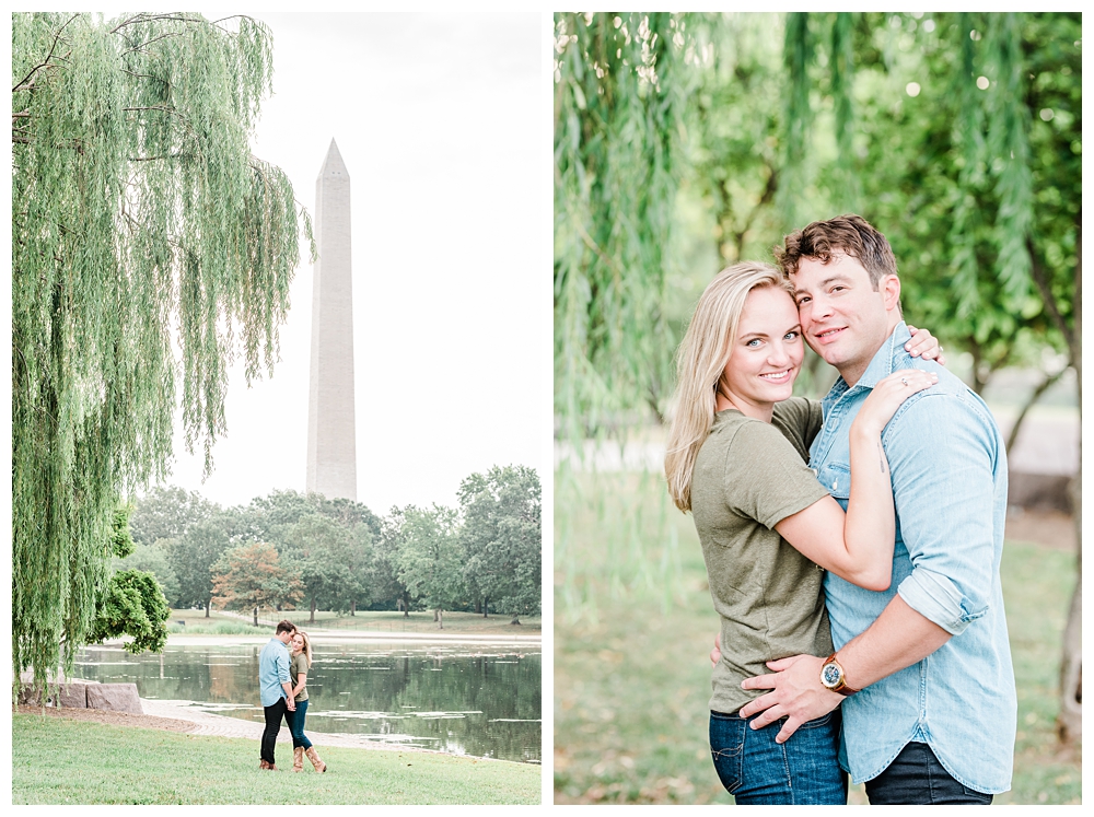 Washington D.C. engagement session, DC Engagement Session, Washington Monument, Constitution Gardens, DC Wedding Photographer, 
