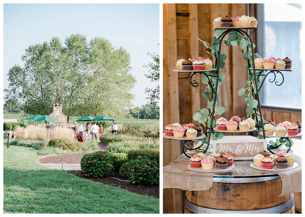 Old House Vineyards Wedding; Virginia VIneyard; Virginia Weddings; wedding cupcakes;