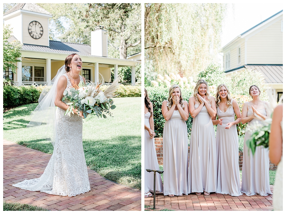 The Inn at Willow Grove, Willow Grove Wedding, Southern Weddings, Inn at Willow Grove, Virginia Wedding Venue, Virginia Bride, Virginia Weddings, bridesmaid first look, bridesmaids,