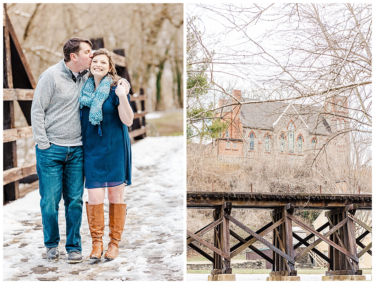 Harpers Ferry Engagement Session; West Virginia Engagement Photographer; Riverside Engagement Session; Brooke Danielle Photography; Harpers Ferry Historic Church;