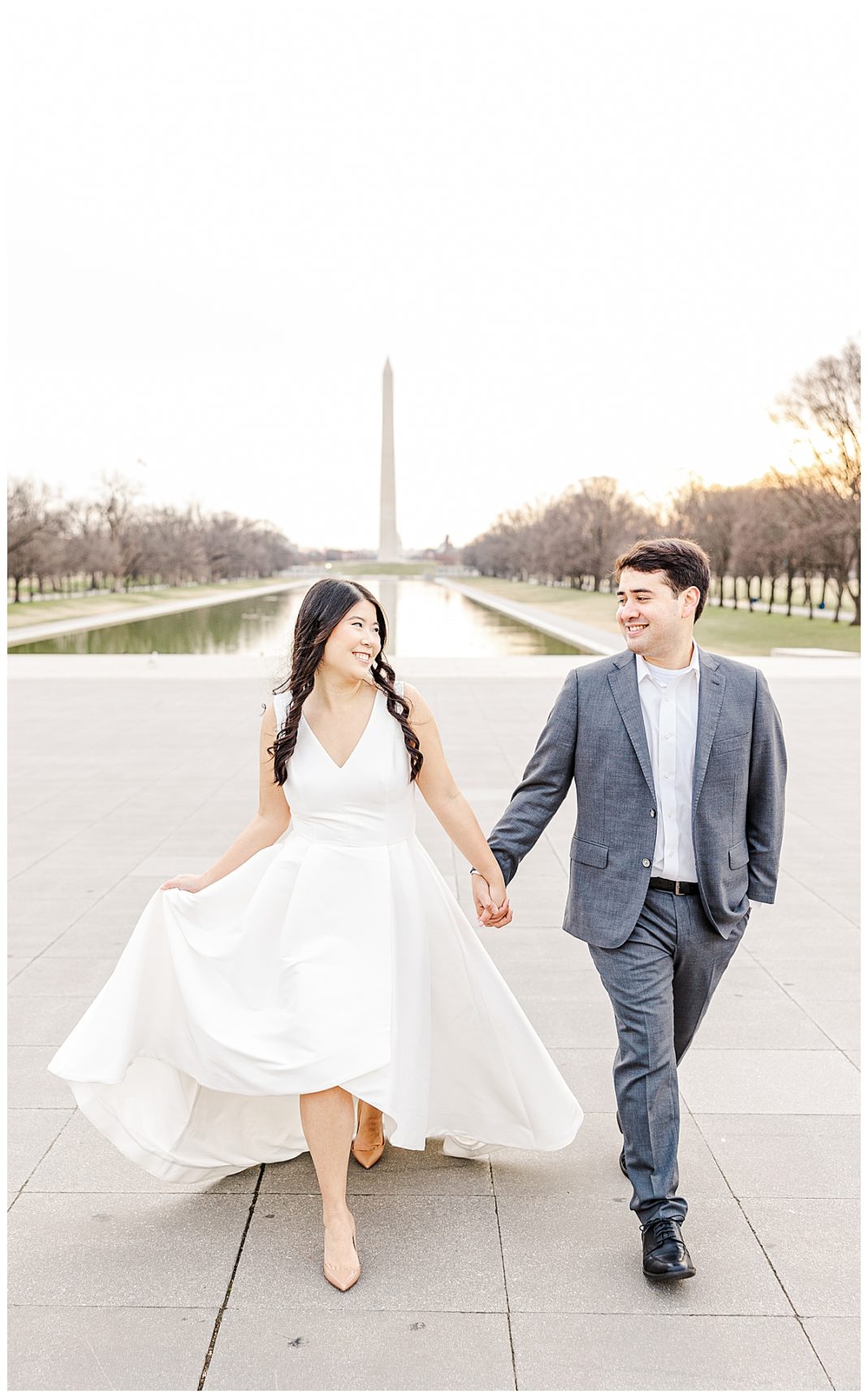 Sunrise engagement session; Lincoln Memorial; DC Engagement Session; DC Wedding Photographer; Virginia Wedding Photographer;