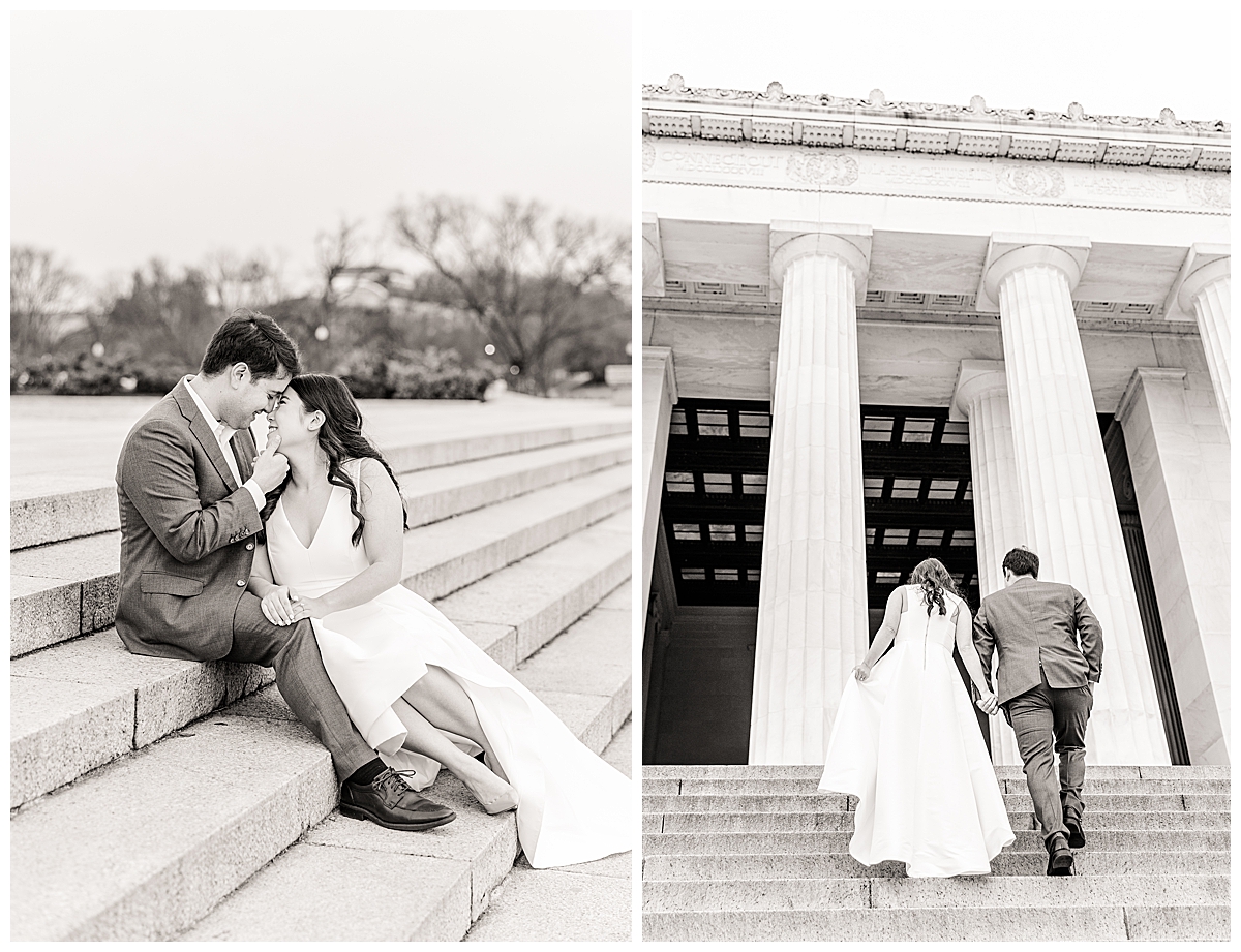 Sunrise engagement session; Lincoln Memorial; DC Engagement Session; DC Wedding Photographer; Virginia Wedding Photographer;