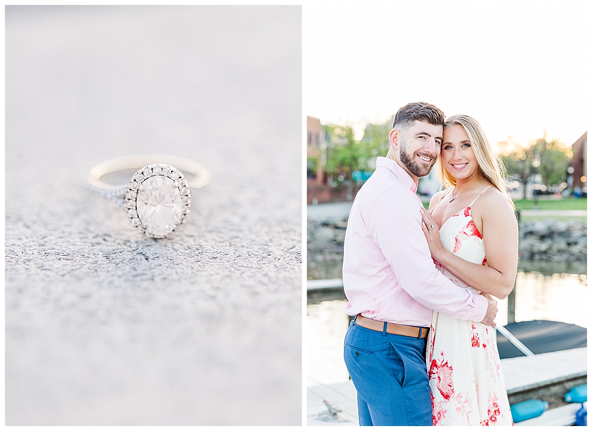 Downtown Alexandria Engagement Session; Downtown Alexandria; DC Engagement Photographer; Virginia Wedding Photographer; Alexandria Engagement Photographer; Engagement Ring; Alexandria waterfront;