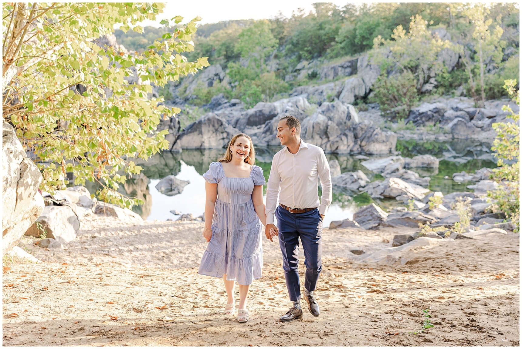 Great Falls Engagement Session; Great Falls Potomac Maryland; Virginia Engagement Photographer; Virginia Wedding Photographer; Brooke Danielle Photography; Rochelle & Christian;