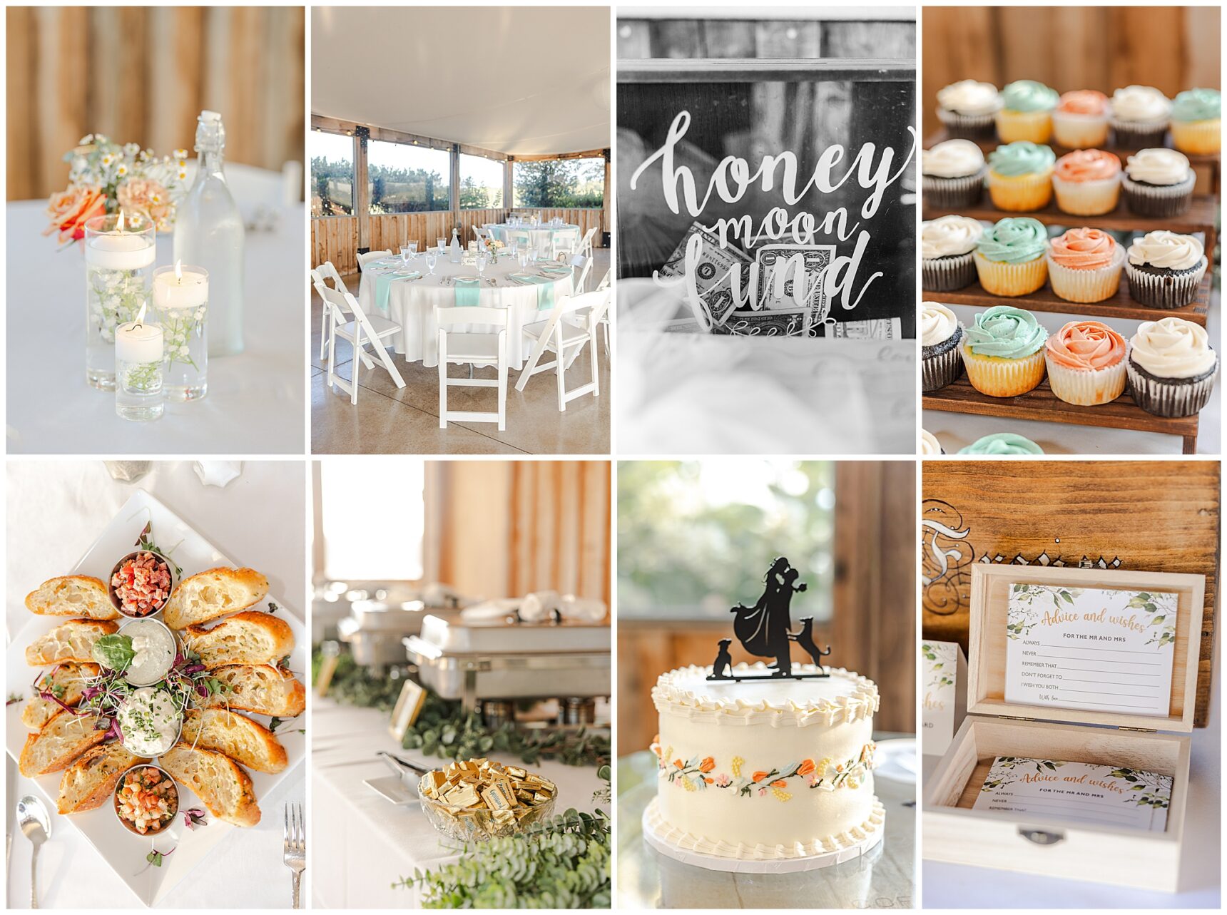 Old House Vineyards wedding reception decorated for Kara and Andrew